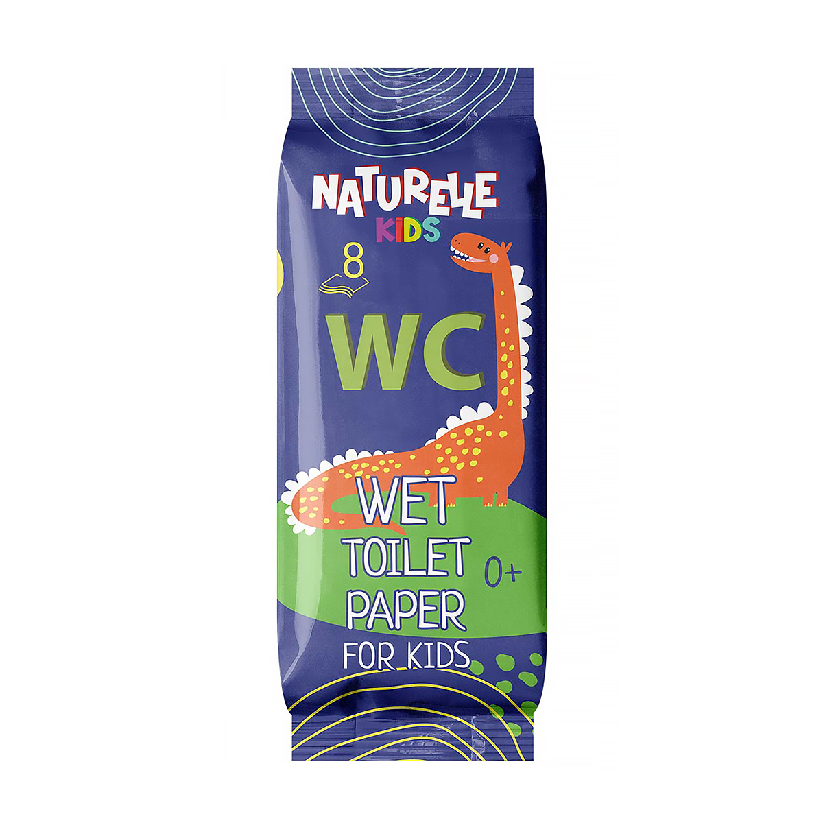Дитячий вологий туалетний папір Naturelle Kids Wet Toilet Paper, 8 шт